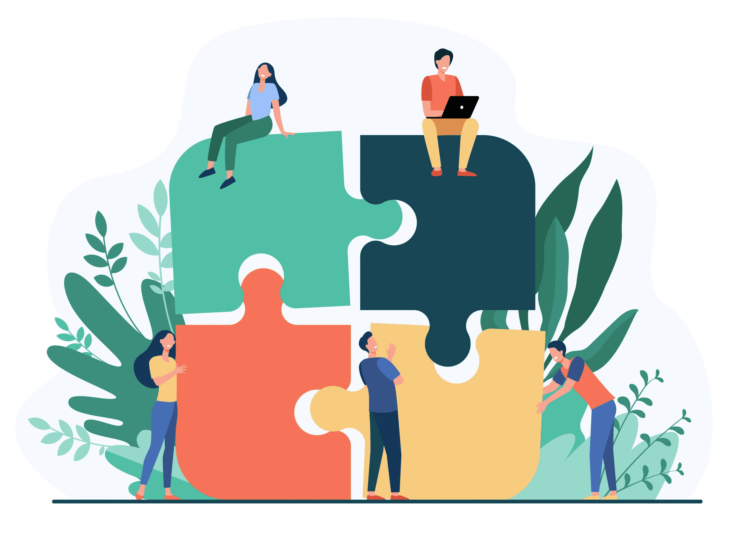 Team putting things together